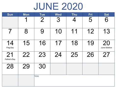 June 2020 Calendar With Holidays In Us Uk Canada Australia India