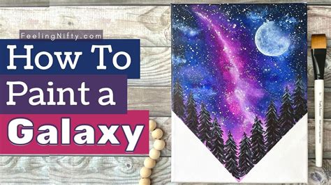 How To Paint A Galaxy Milky Way With Acrylic Beginner Acrylic