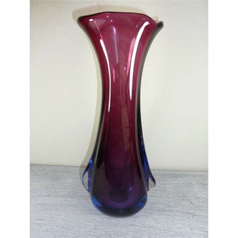 Vintage Italian Purple And Blue Murano Glass Vase Chairish