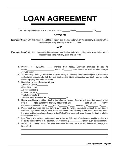 Stamp duty on loan contracts is set at 0.5% of the loan amount. 40+ Free Loan Agreement Templates Word & PDF - Template Lab