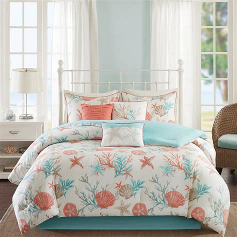 King comforters & bedding sets. Seashell Bay 7 Piece Comforter Set - Cal King