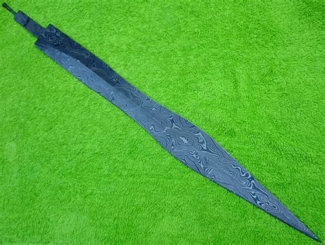 Custom Damascus Steel Hunting Knife Greek Dolch Sword Blank Blade