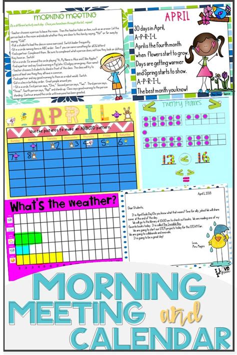April Smartboard Calendar Morning Meeting