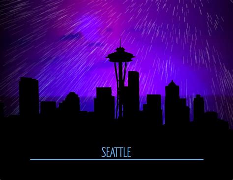 Seattle Skyline Digital Art By John Wills Fine Art America