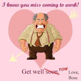 Sending your boss a warm get well wish will express your respect and will to see him/her back as soon as it's possible. Funny Get Well Sayings | Kappit