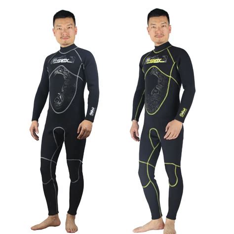 Mm Neoprene Wetsuit Full Body Fleece Lined Warm Diving Suit For Men