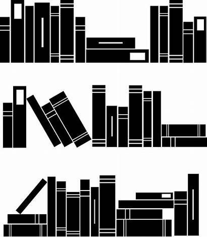 Books Silhouette Stairs Clipart Stack Decal Transparent