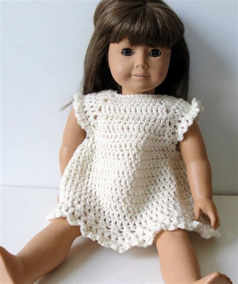 Crochet Pattern Doll Raglan Dress Pattern For 18 Inch Doll Doll Dress Pattern Crochet Dress