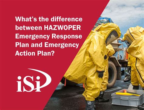 HAZWOPERs Emergency Response Plan VS Emergency Action Plan Emergency