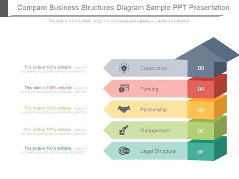 Compare Business Structures Diagram Sample Ppt Presentation Templates