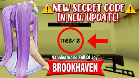 🤯⚠️secrets In New Brookhaven 🏡rp Update New Secret Code Roblox Brookhaven 🏡rp Youtube