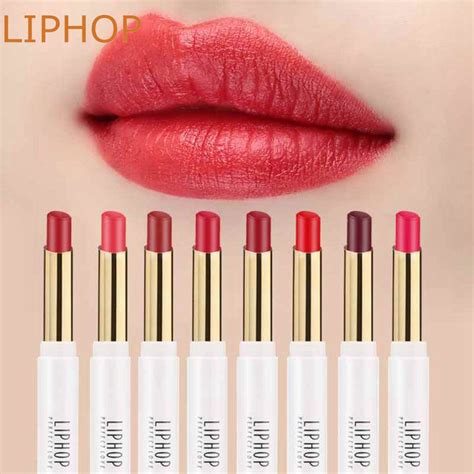 LIPHOP Lips Makeup Lasting Effect Velvet Matte Lipstick Bite Nude Lip