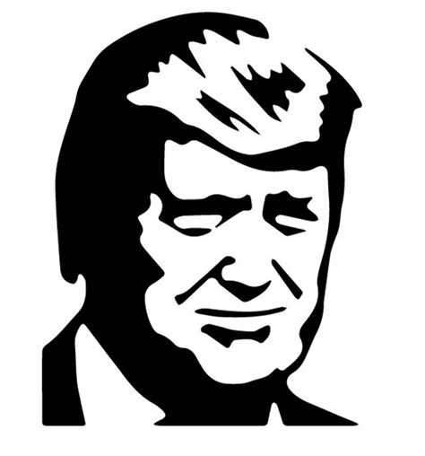 Download High Quality Trump Face Clipart Silhouette Transparent Png