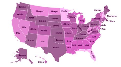 These Are The Most Popular Baby Names In Each State What To Expect