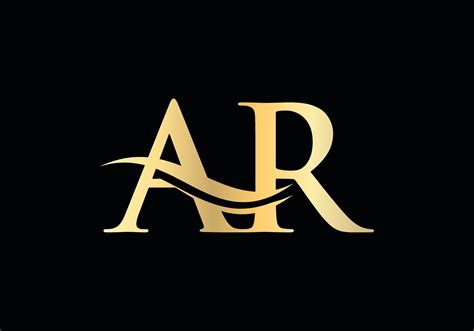 Creative Ar Letter With Luxury Concept Modern Ar Logo Design For