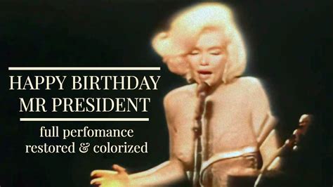 Marilyn Monroe Singing Happy Birthday Mr President High Quality