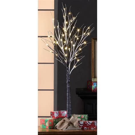 Holiday Time Pre Lit 4 Brown Stick Artificial Christmas Tree Warm