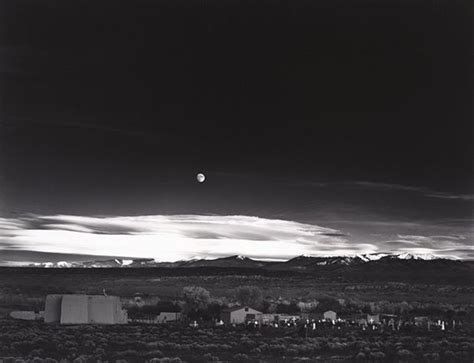 Moonrise Over Hernandez New Mexico 1941 By Ansel Adams Moonrise