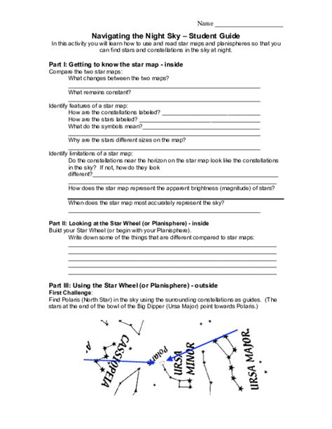 Navigating The Night Sky Student Guide Answers Student Gen