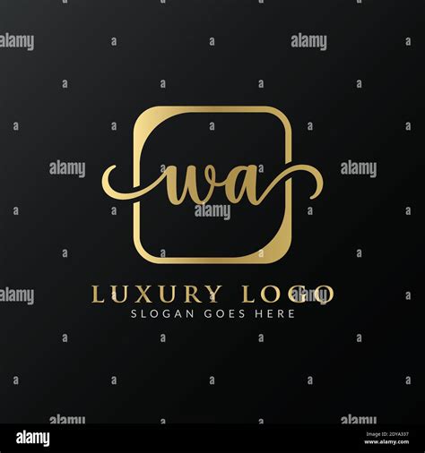 Creative Letter Wa Logo Design Vector Template Initial Luxury Letter