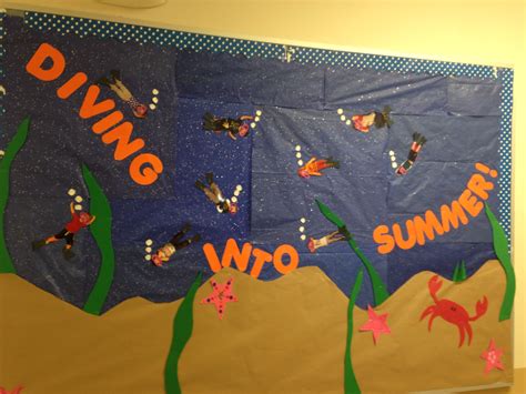Diving Into Summer Bulletin Board Summer Bulletin Boards Daycare