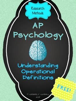 The term operational definition refers to a precise statement of how a conceptual variable is turned into a measured variable. AP Psychology Research Methods - Operational Definitions ...