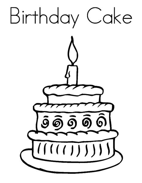 Simple Birthday Cake Drawing At Getdrawings Free Download