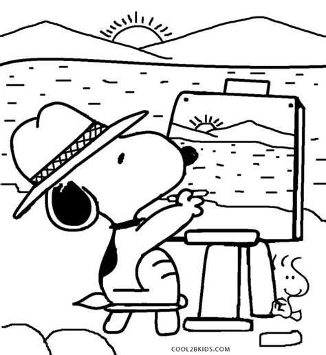 Make a coloring book with snoopy birthday for one click. Printable Snoopy Coloring Pages For Kids