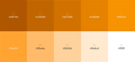 Orange Color Palette Codes And Combinations
