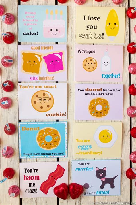 Punny Valentines Free Printables Moms And Munchkins