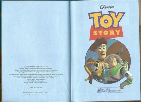 Toy Story By Walt Disney Very Good Hardcover 1996 1st Edition Odds