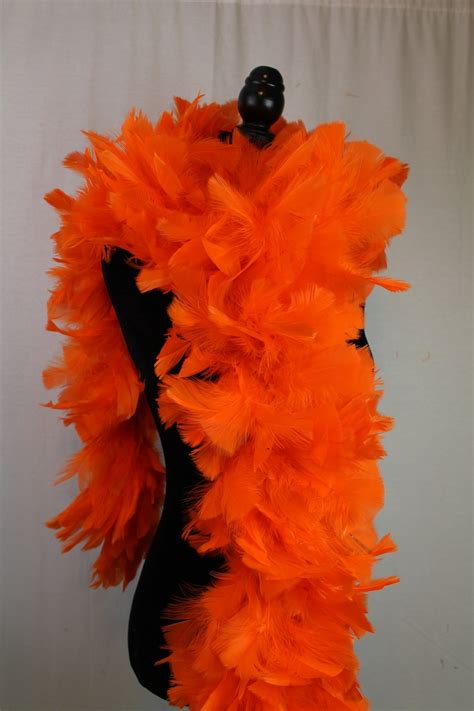 Orange Color 150 Gram 2 Yards Long Large Boa With Turkey Etsy