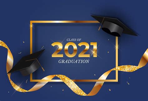 Premium Vector Graduation Class Of 2021 With Graduation Cap Hat And