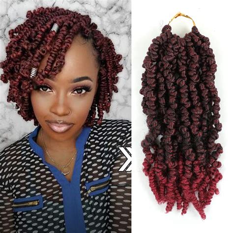 Buy 7 Packs Pre Twisted Passion Twist Crochet Hair Short Wavy Curly
