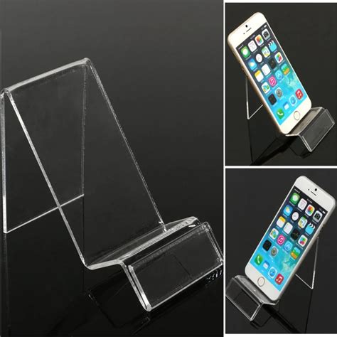 Simple Universal Transparent Plastic Display Holder Stand Mobile Phone
