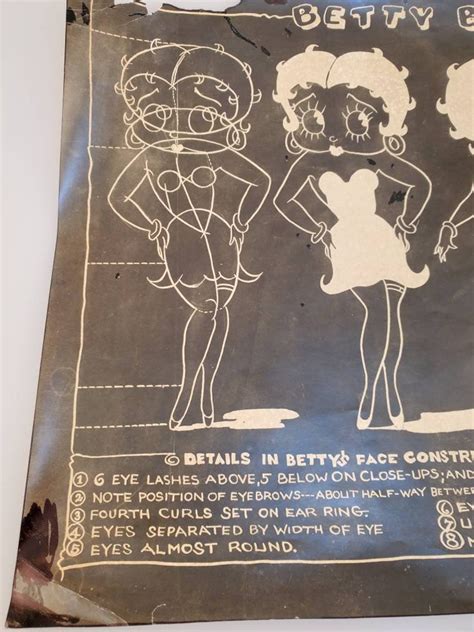 1930s Very Rare Betty Boop Black Model Sheet Fleischer Etsy