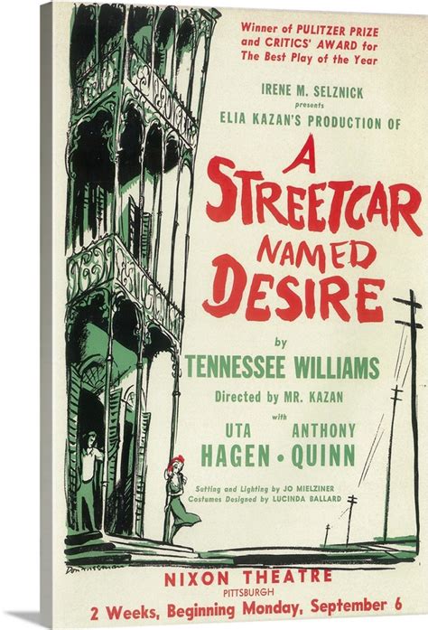 A Streetcar Named Desire Broadway 1947 Wall Art Canvas Prints