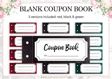 Printable Blank Coupon Book Template Printable Templates