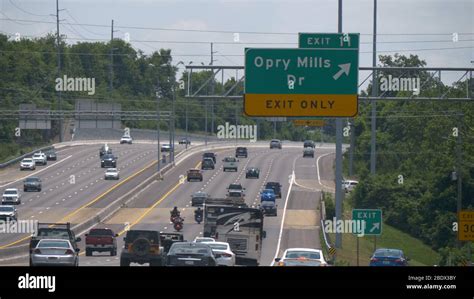 Exit Sign To Opry Mills On The Freeway Nashville United States