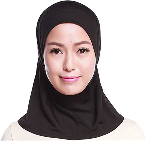 gumei womens muslim cotton mini hijab kopftuch einfarbig vollständige innenkappe islamic arab