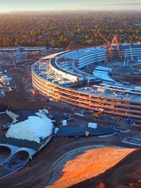 4k Drone Footage Shows Apple Campus Construction Progress Inverse