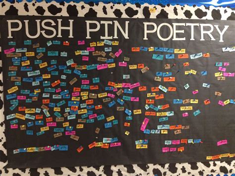 Push Pin Poetry Bulletin Board Poetry Bulletin Board Poetry For Kids
