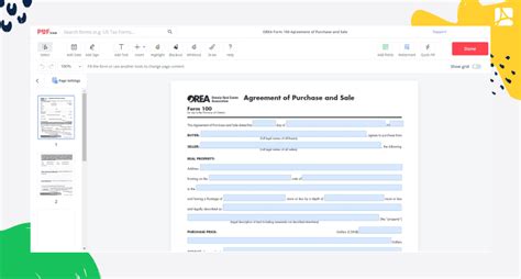 Orea Form 100 Agreement Of Purchase And Sale — Pdfliner