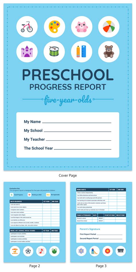Preschool Progress Report Venngage