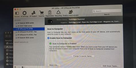 If it makes a difference, the new workstation is using mac os x 10.6. Enable scan to computer from OfficeJet Pro 9015 to Mac ...
