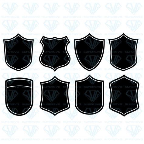 Badge Shape Vector Set Svg Files For Silhouette Files For Cricut Svg