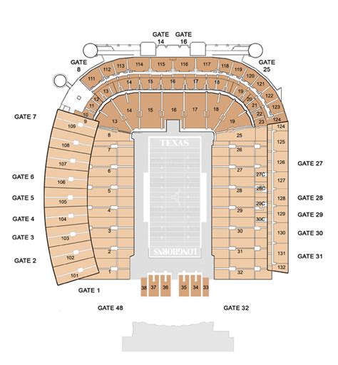 Texas Memorial Stadium Seating Chart Labb By Ag