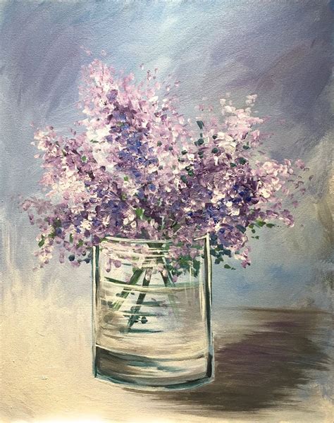 Beautiful Lilacs Can Always Refresh A Room Painting Flowers And Wine