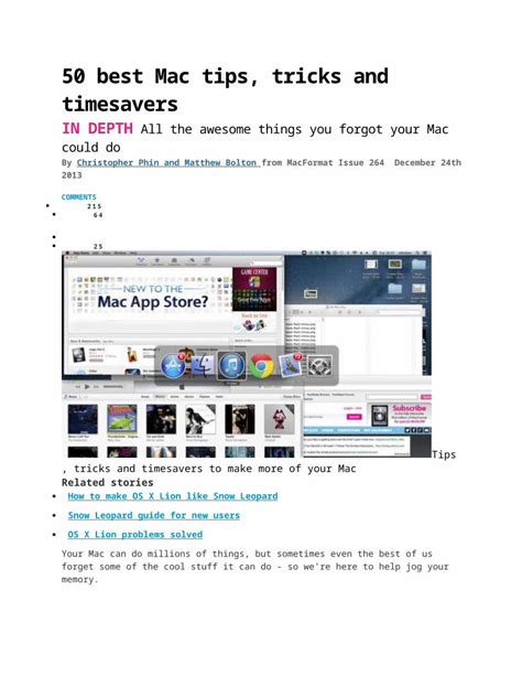 Docx 50 Best Mac Tips Dokumentips