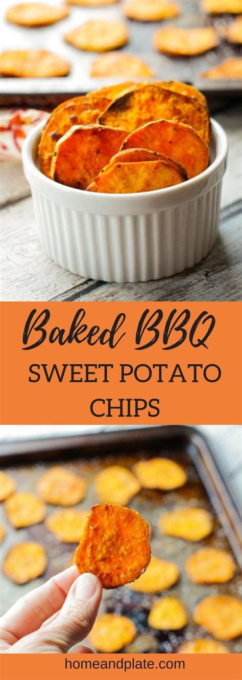 Baked Bbq Sweet Potato Chips Home And Plate Recipe In 2020 Sweet